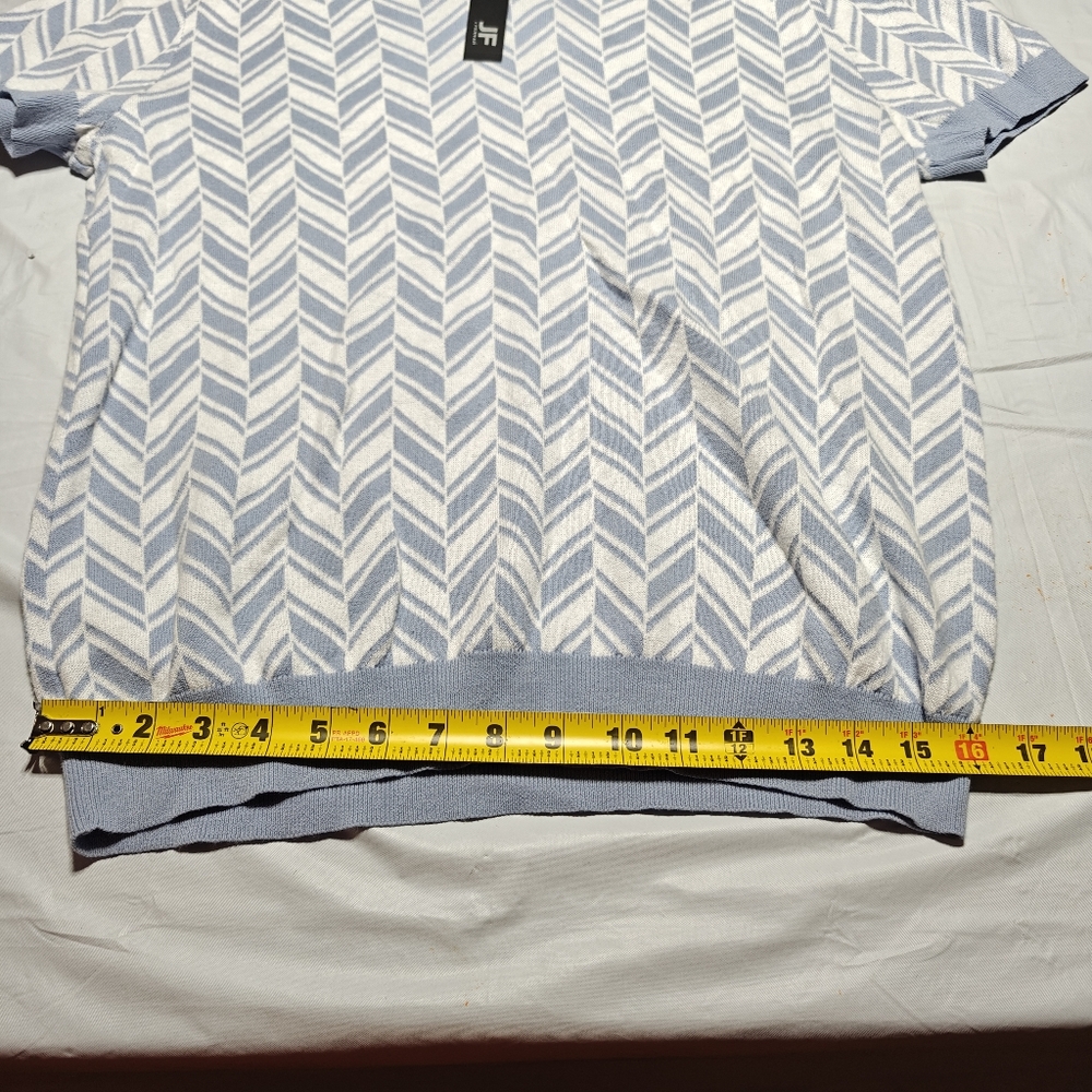 J. Ferrar Johnny Collar Mens Short Sleeve Polo Sweater NWT Size M - Picture 4 of 7
